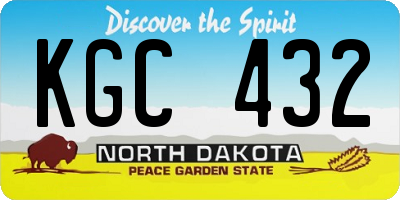 ND license plate KGC432