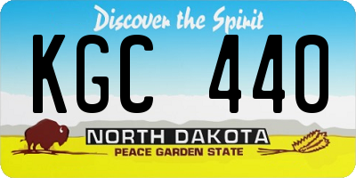 ND license plate KGC440