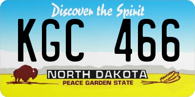 ND license plate KGC466