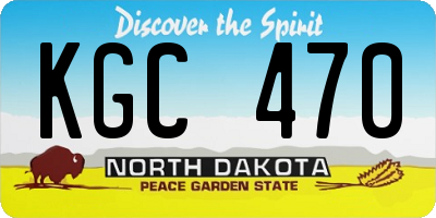 ND license plate KGC470