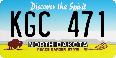 ND license plate KGC471