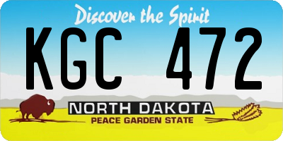 ND license plate KGC472