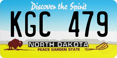 ND license plate KGC479