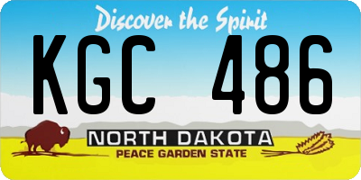 ND license plate KGC486