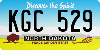 ND license plate KGC529