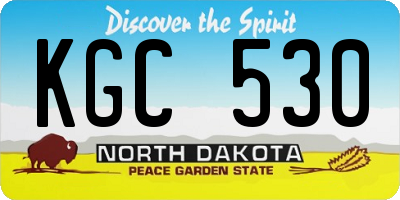 ND license plate KGC530