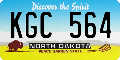 ND license plate KGC564