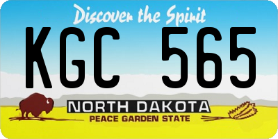 ND license plate KGC565