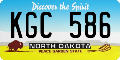 ND license plate KGC586