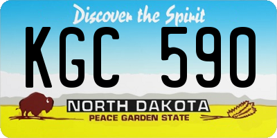 ND license plate KGC590