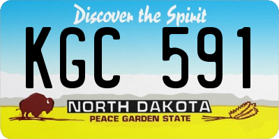 ND license plate KGC591