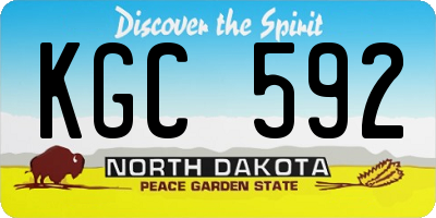 ND license plate KGC592