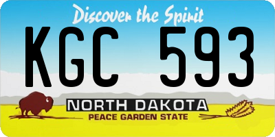 ND license plate KGC593