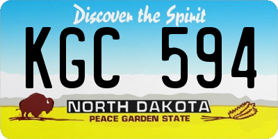 ND license plate KGC594
