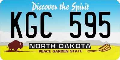 ND license plate KGC595