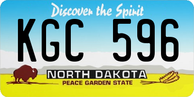 ND license plate KGC596