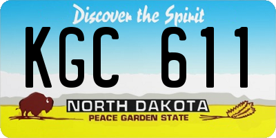ND license plate KGC611