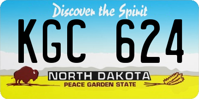 ND license plate KGC624