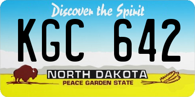 ND license plate KGC642