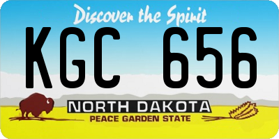 ND license plate KGC656