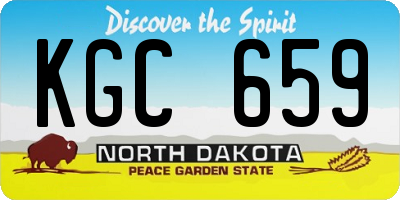 ND license plate KGC659