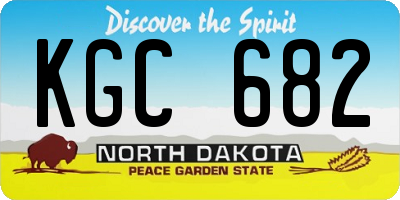 ND license plate KGC682