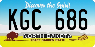 ND license plate KGC686