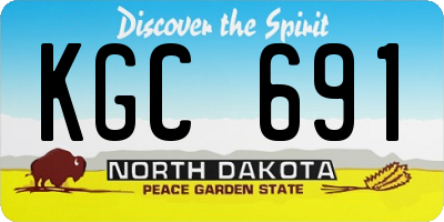 ND license plate KGC691