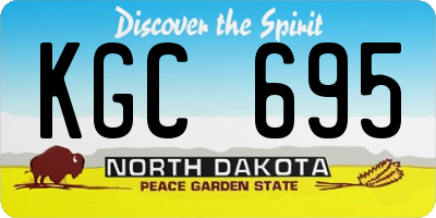 ND license plate KGC695
