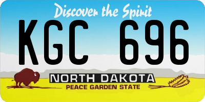 ND license plate KGC696