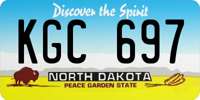 ND license plate KGC697