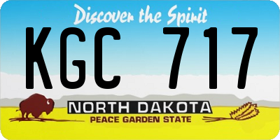 ND license plate KGC717