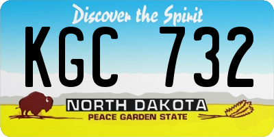 ND license plate KGC732
