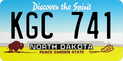 ND license plate KGC741