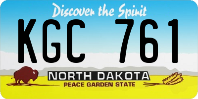 ND license plate KGC761
