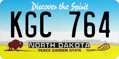 ND license plate KGC764
