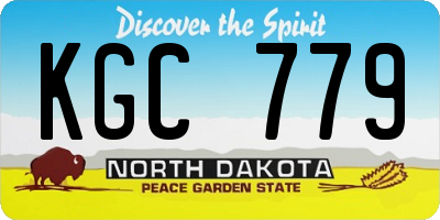 ND license plate KGC779