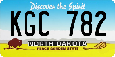 ND license plate KGC782