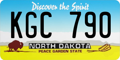 ND license plate KGC790