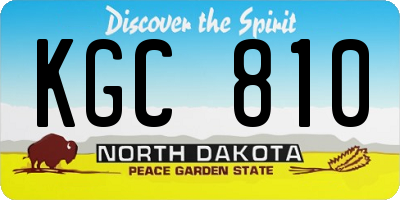 ND license plate KGC810