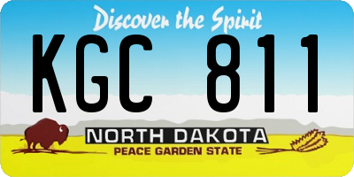 ND license plate KGC811