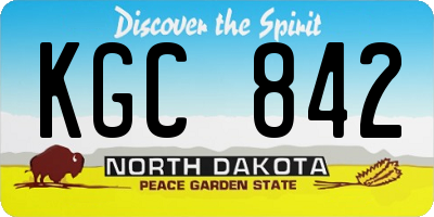 ND license plate KGC842