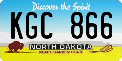 ND license plate KGC866