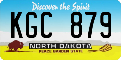 ND license plate KGC879