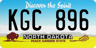 ND license plate KGC896