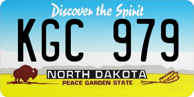 ND license plate KGC979