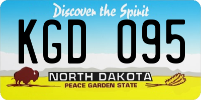 ND license plate KGD095