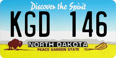 ND license plate KGD146