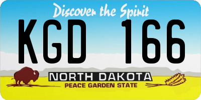 ND license plate KGD166