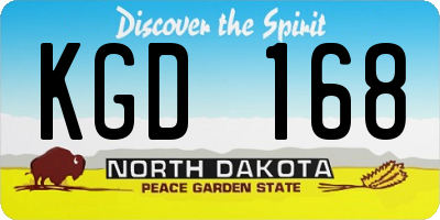 ND license plate KGD168